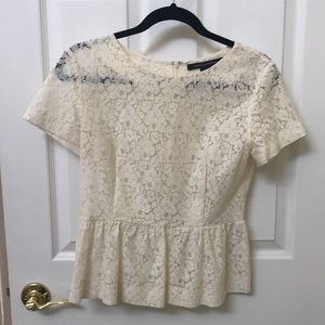 Lace peplum top